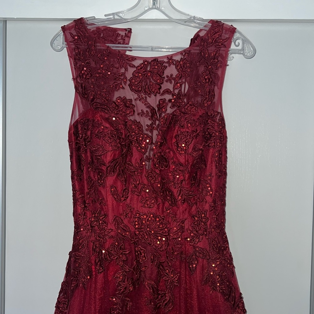 Burgundy Ball gown dress